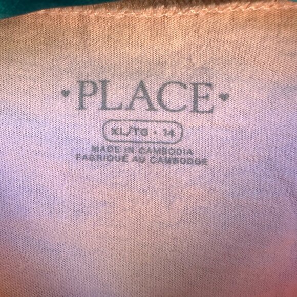 Childrens Place Girls Pink Graphic Tee Size XL 14 With Tropical Palm & Friends D - Picture 2 of 12